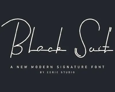 Black Suit Demo font