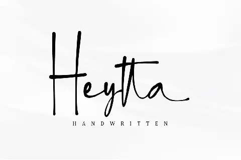 Heytta - Personal Use font