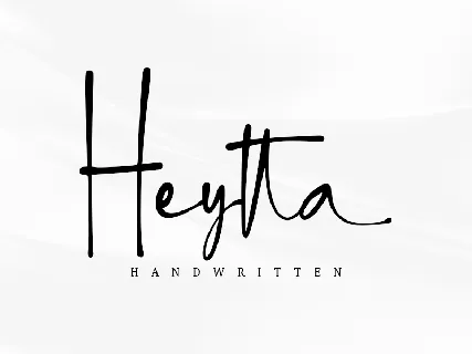 Heytta - Personal Use font