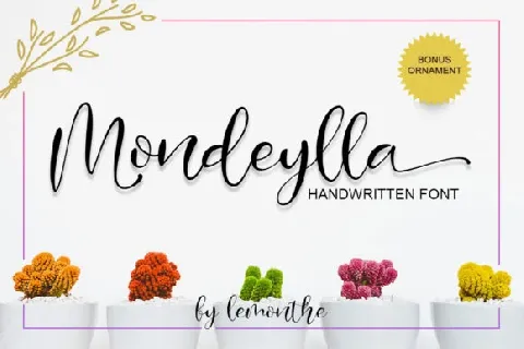 Mondeylla Calligraphy font