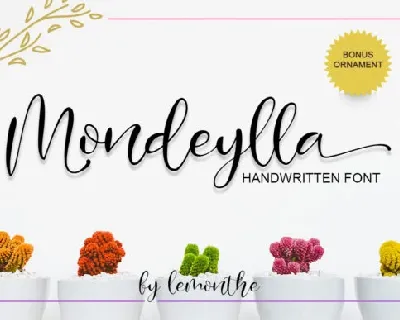 Mondeylla Calligraphy font