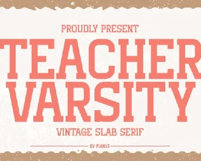 Teacher Varsity font