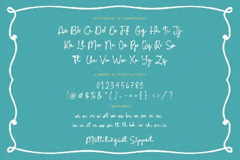 Turquoise Kimono font