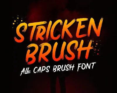 Stricken Brush font