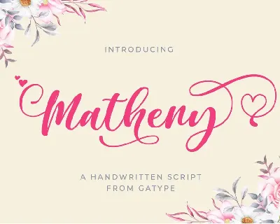 Matheny font