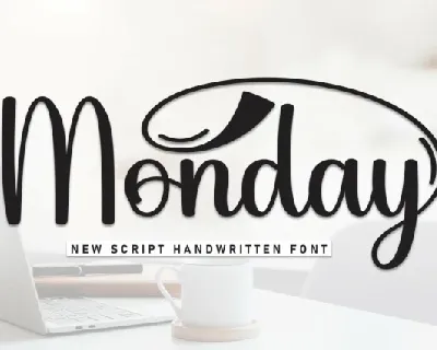 Monday Script font