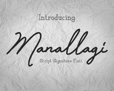 Manallagi Script font