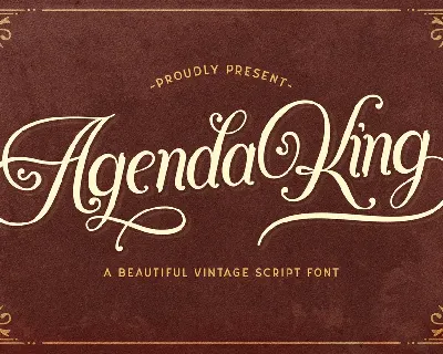 Agenda King font