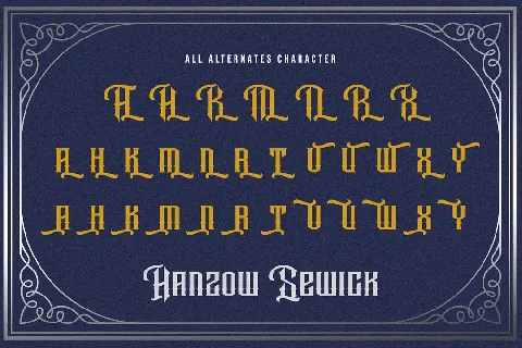 Hanzow Sewick font