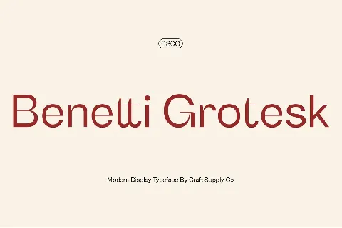 Benetti Grotesk Free font