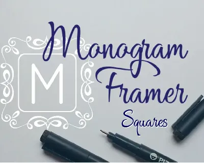 Square Monogram Frames font