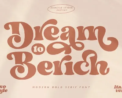 Dream to Berich font