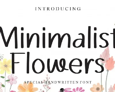 Minimalist Flowers font