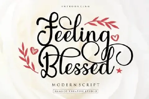 Feeling Blessed Calligraphy font