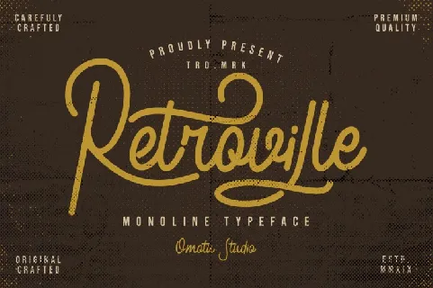 Retroville Script font