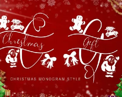 Christmas Gift Monogram font