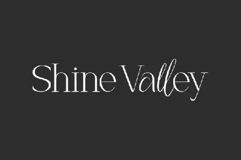 Shine Valley font