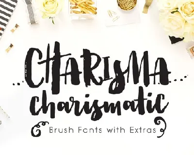 Charisma Brush Free with Extras font