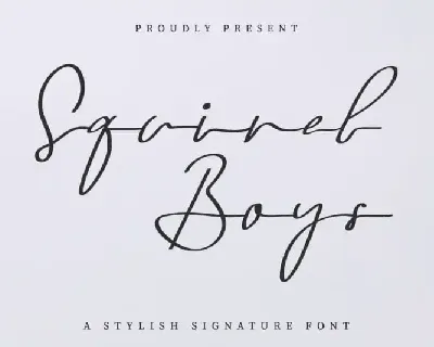 Squirel Boys Signature font