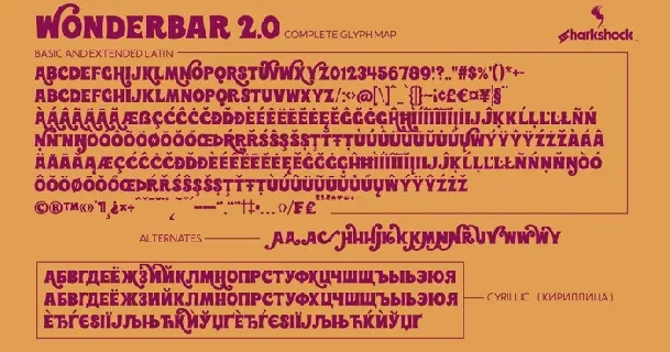 Wonderbar 2.0 Display font
