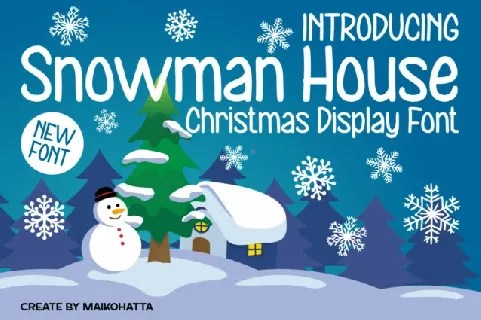 Snowman House Display font