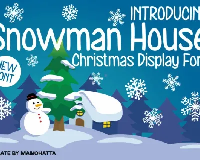 Snowman House Display font