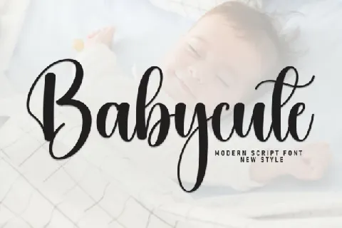 Babycute Script font