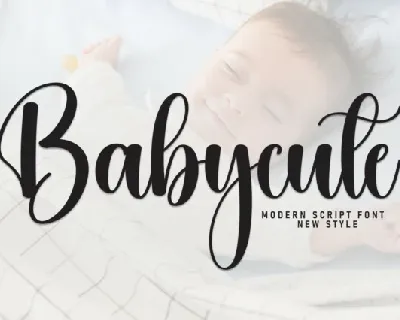 Babycute Script font