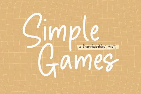 Simple Games font