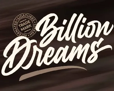 Billion Dreams font