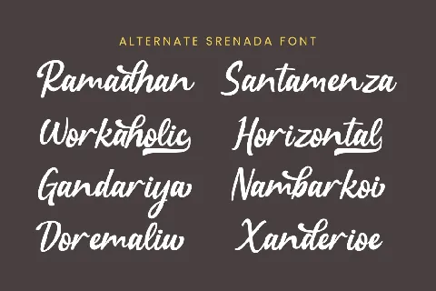 Srenada font