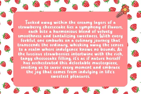 Strawberry Cheesecuit font