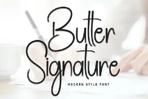 Butter Signature Script font