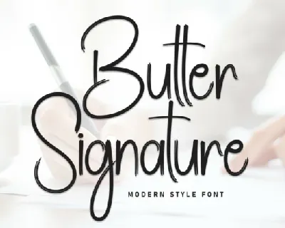 Butter Signature Script font