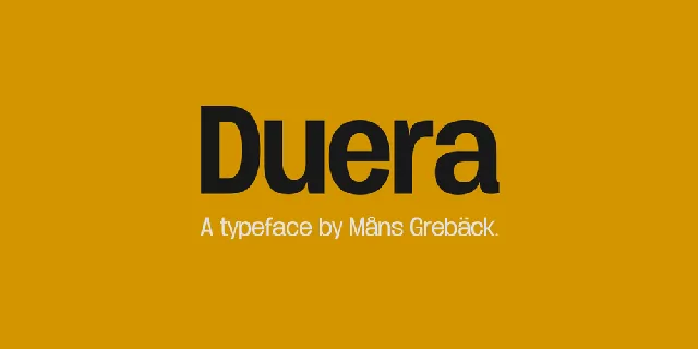 Duera PERSONAL USE font