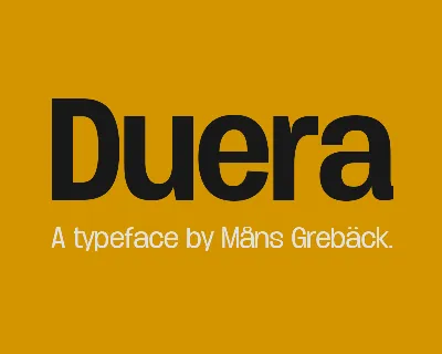 Duera PERSONAL USE font
