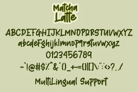 Matcha Latte font