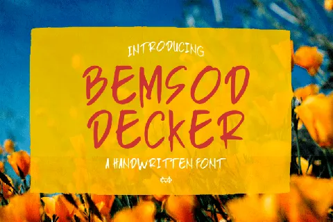 Bemsod Decker font