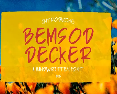 Bemsod Decker font