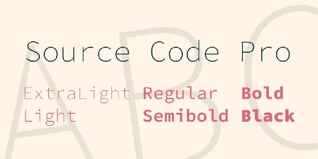 Source Code Pro Family font