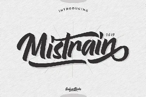 Mistrain Script font