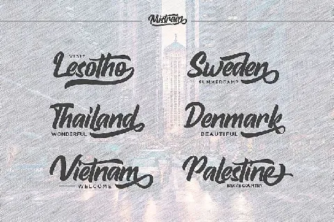 Mistrain Script font