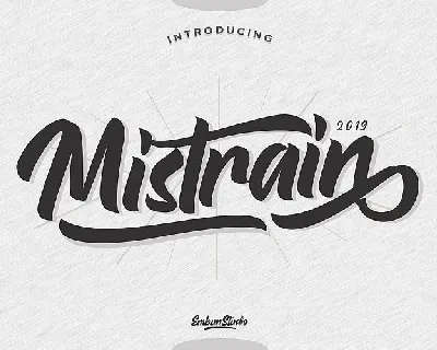 Mistrain Script font