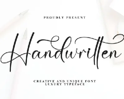 Handwritten Script font