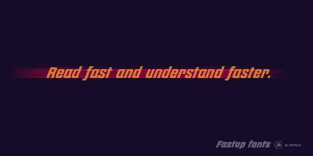 Fastup font