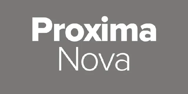 Proxima Nova font