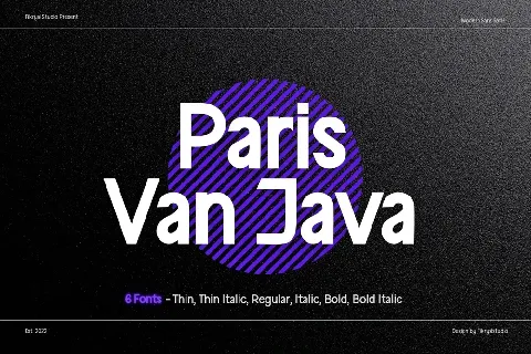 Paris Van Java Sans Serif font
