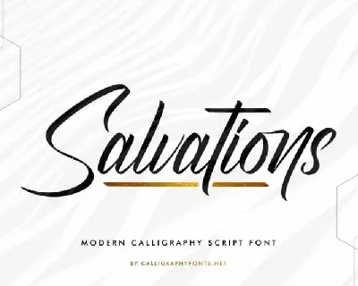 Salvations Calligraphy font