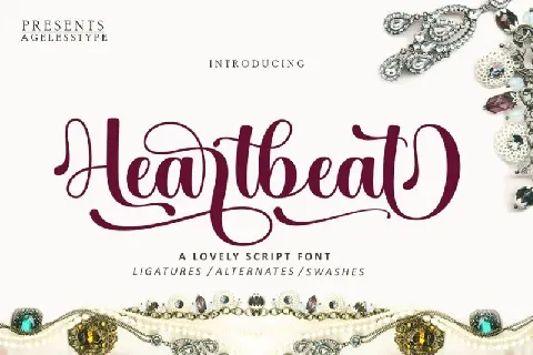 Heartbeat Calligraphy font