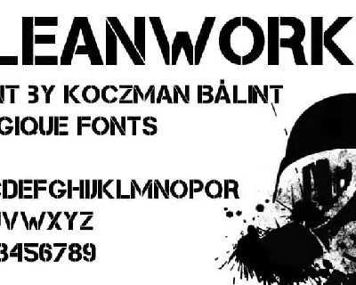 Cleanwork Display font